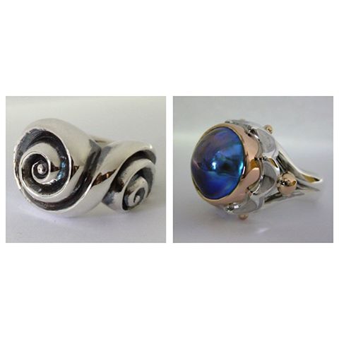 Feel like a road trip through Red Hill, a beautiful part of the Mornington Peninsula? Come and see my work amongst some amazing local artists At Noel's Gallery! A scenic drive takes you to wineries, cheese makers and Galleries! A lovely way to take a break from the busy season:) These two rings have just arrived!