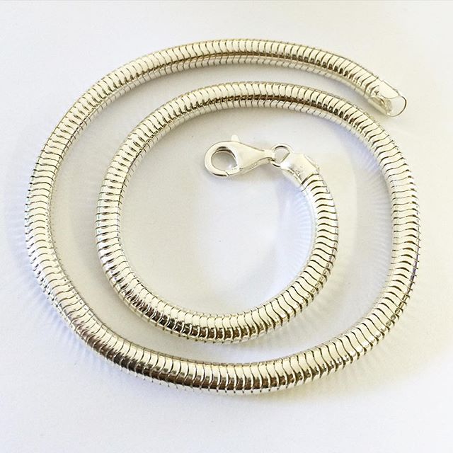 I'm also stocking some beautiful Italian made Sterling Silver Snake chains. This one is 5.5mm thick! I love the chunky ones:)