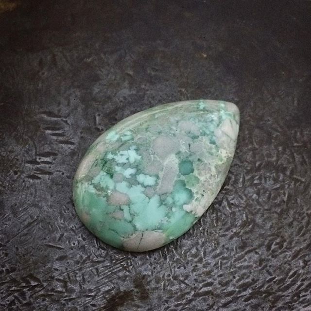 I really love the mint green in this Variscite I cut from Arizona! Might have to make a pendant with it soon!