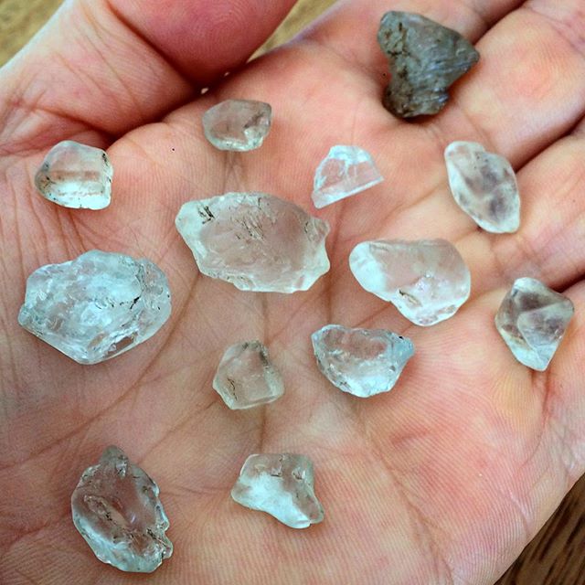 My husband has topaz fever!! Some of the nice little Killiecrankies he found on his latest trip