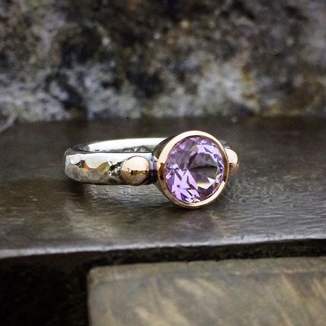 Sweet little Amethyst with rose gold and silver. For sale @theempressandwolf  in Daylesford Victoria @laurenharrisjewellery