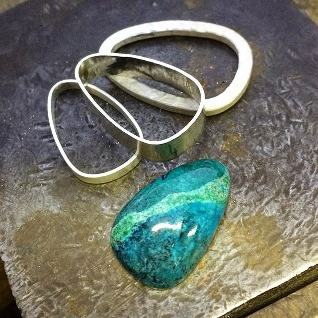 Sweet little pendant in the making in between school holidays and custom orders